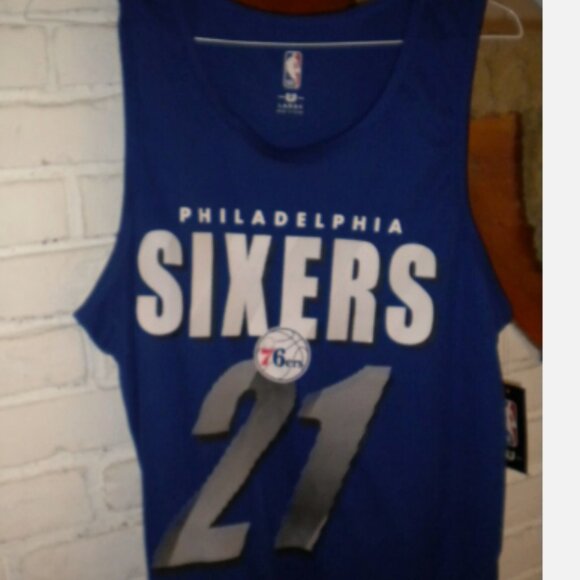 Philadelphia 76ers Joel Embiid NBA Jersey Size ~ L - Picture 1 of 2